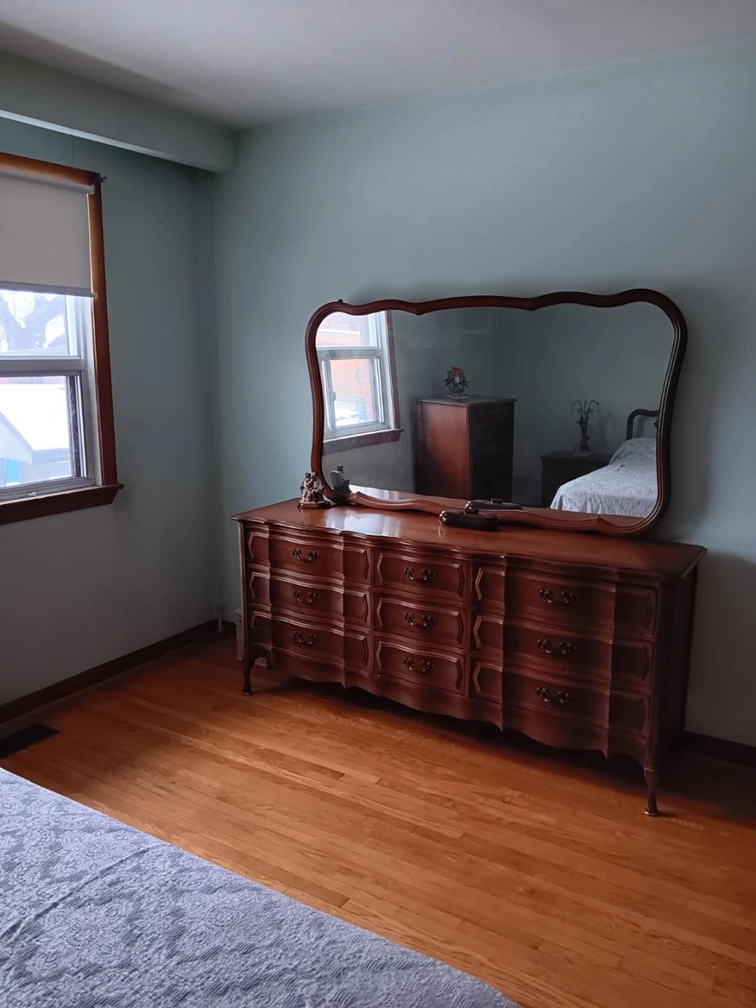 Wooden Bedroom Set - Bed Frame and Dresser - photo 2