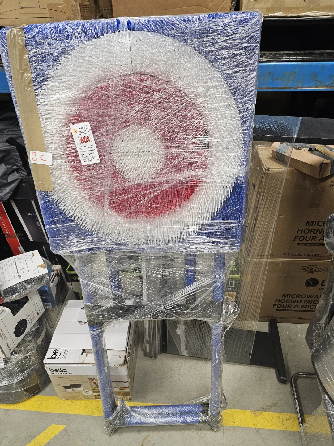 Blue and White Dartboard