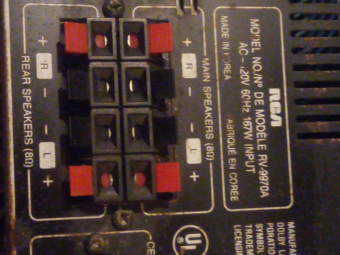 RCA RV-9970A Receiver