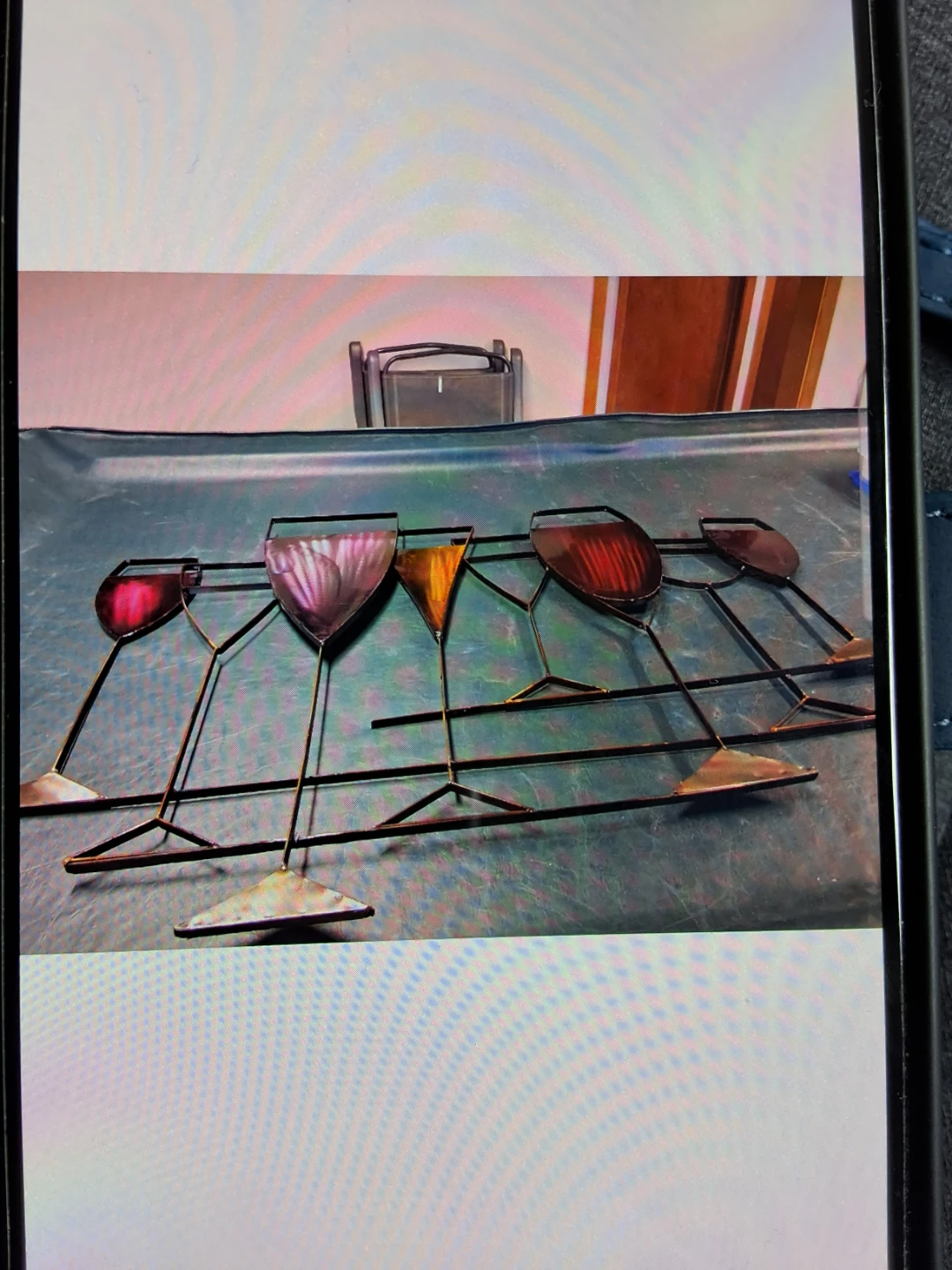 Metal Wine Glass Wall Art