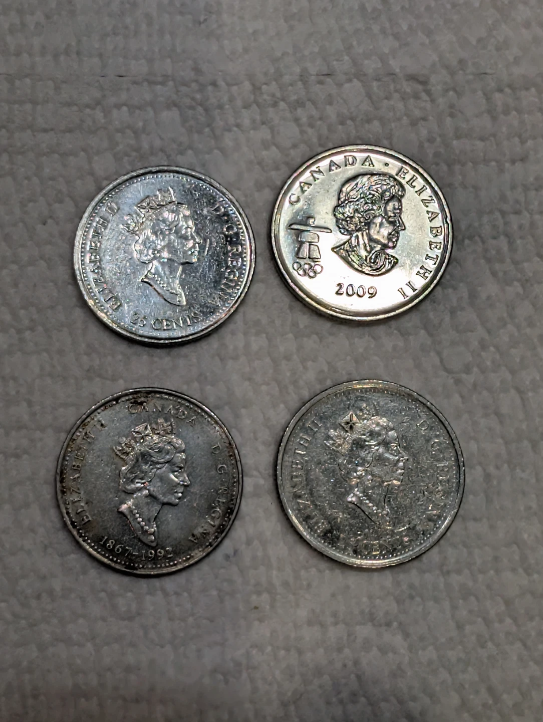Canada 25 Cent 4 Millennium Coins  Commemorative Designs