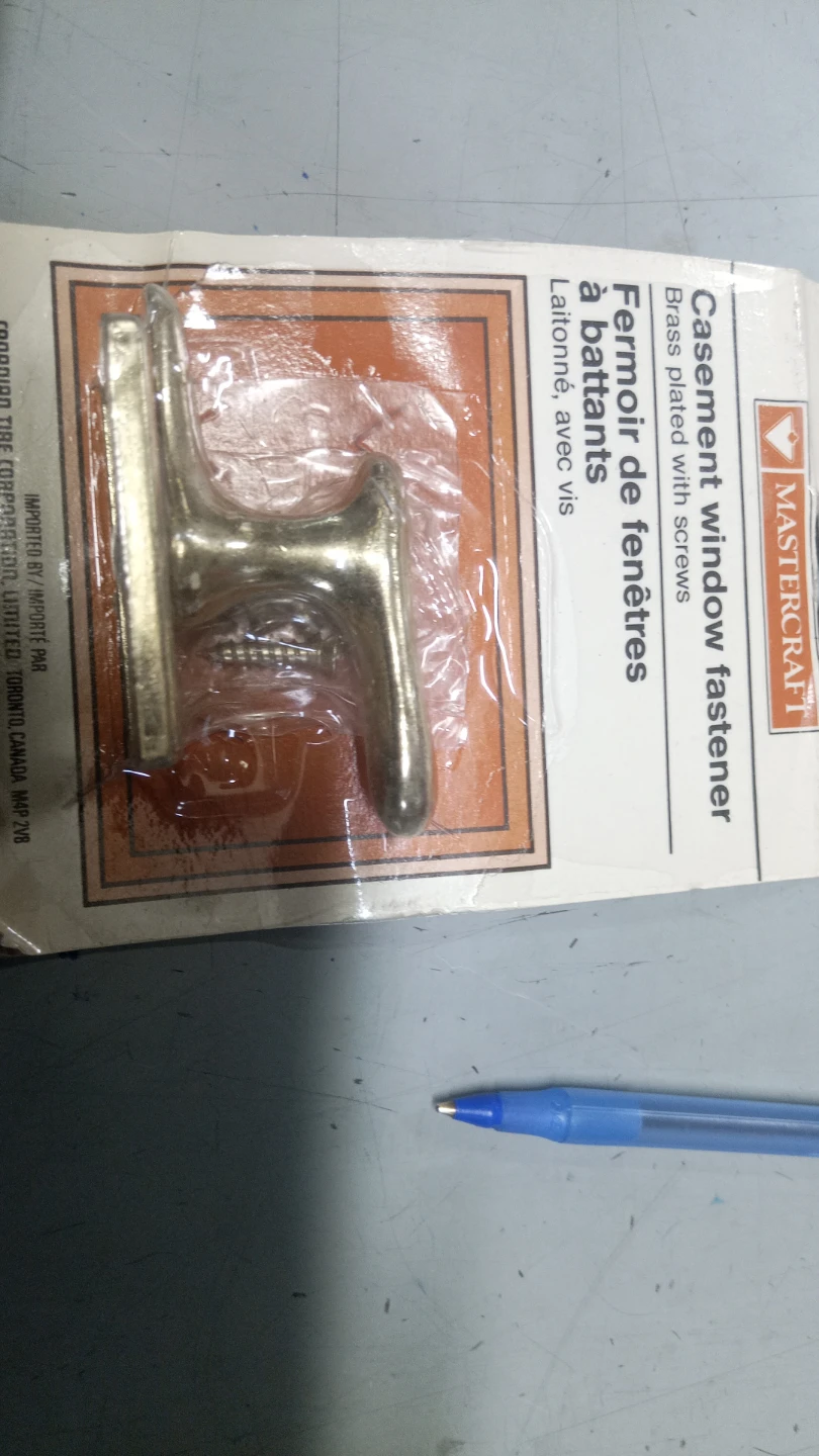 Mastercraft Casement Window Fastener - Brass Plated - photo 2