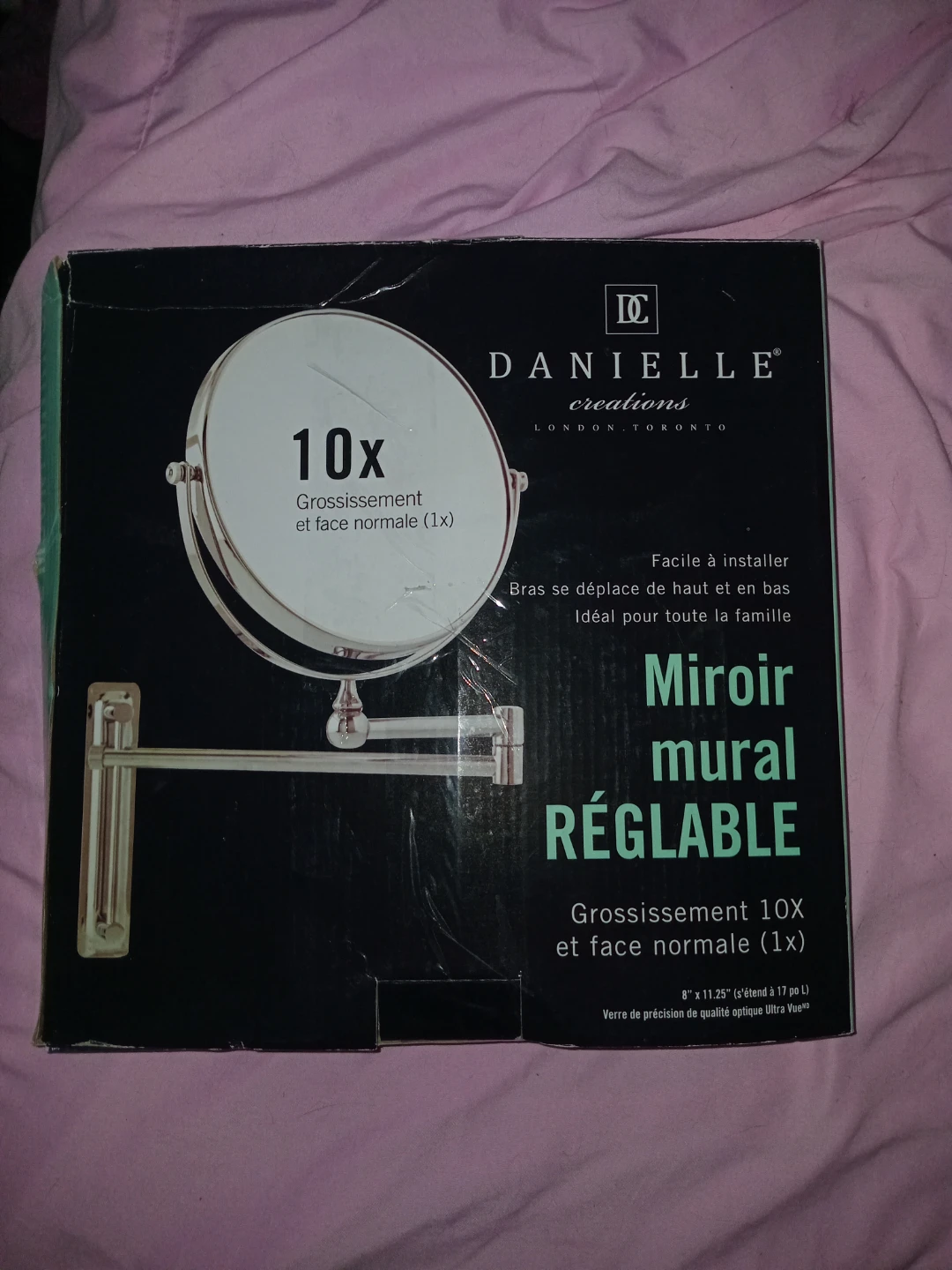 Danielle Creations 10x Magnifying Wall Mirror