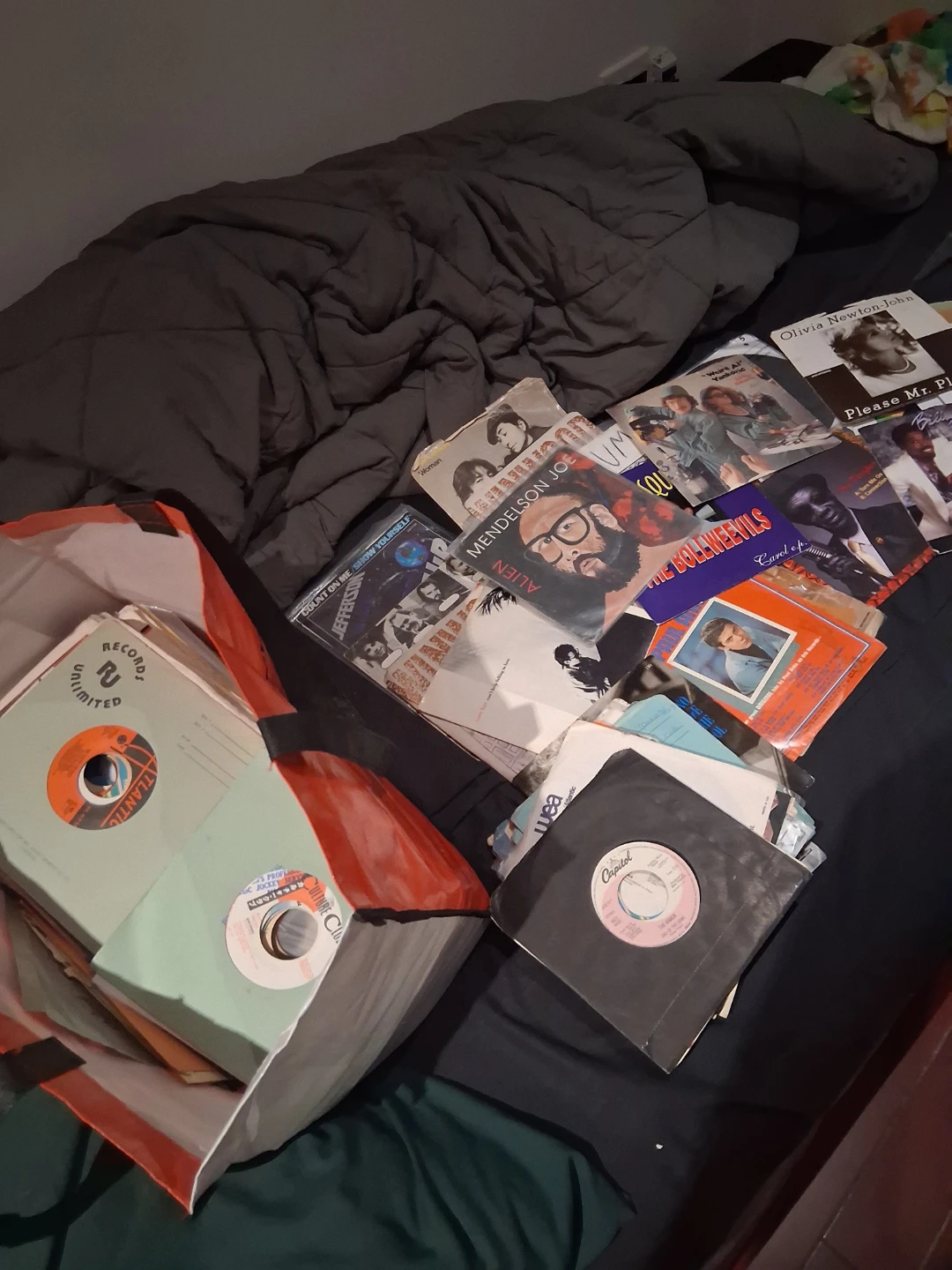 Assorted 45 RPM Vinyl Records Collection