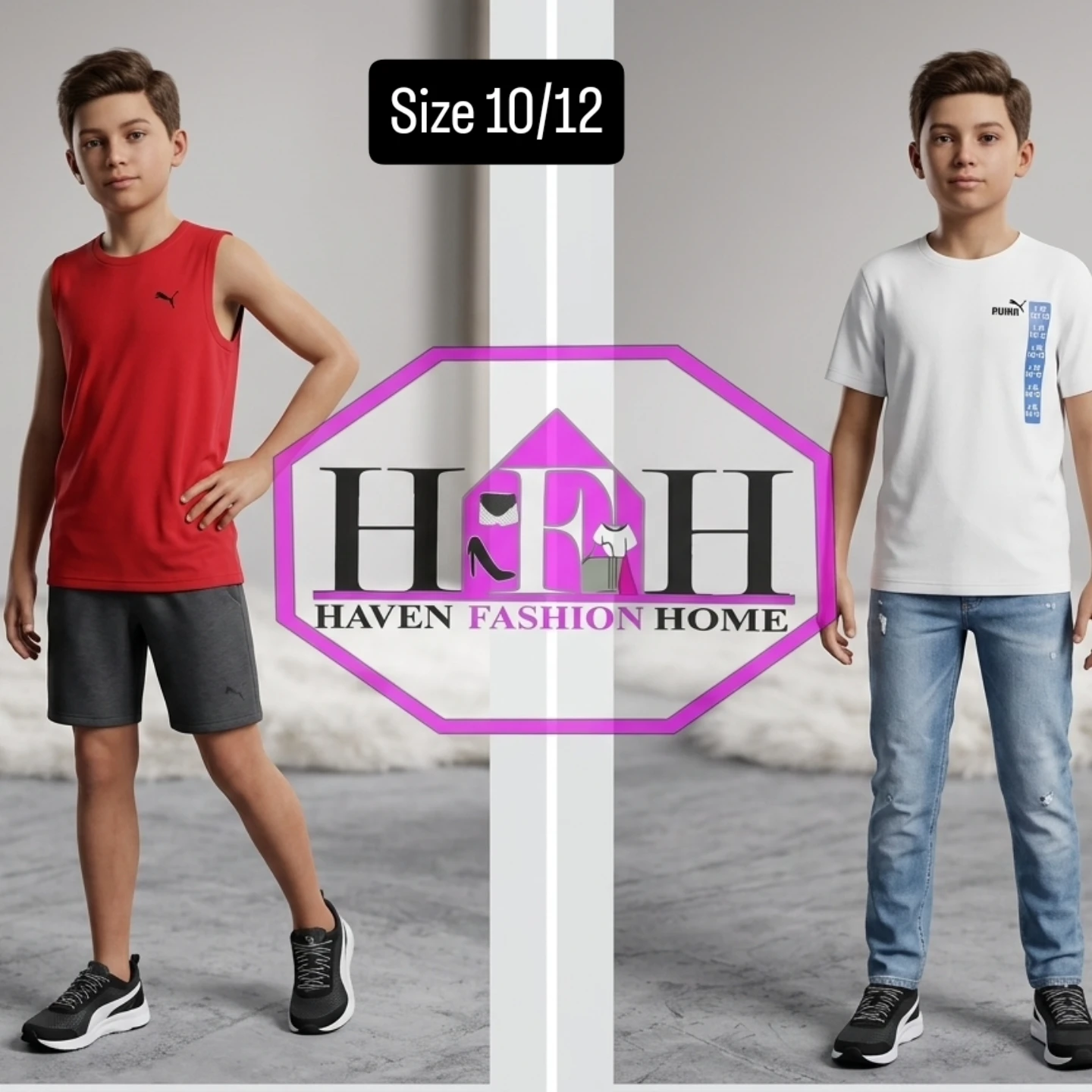 Puma Kids T-Shirt and Tank Top Set - Size 10/12