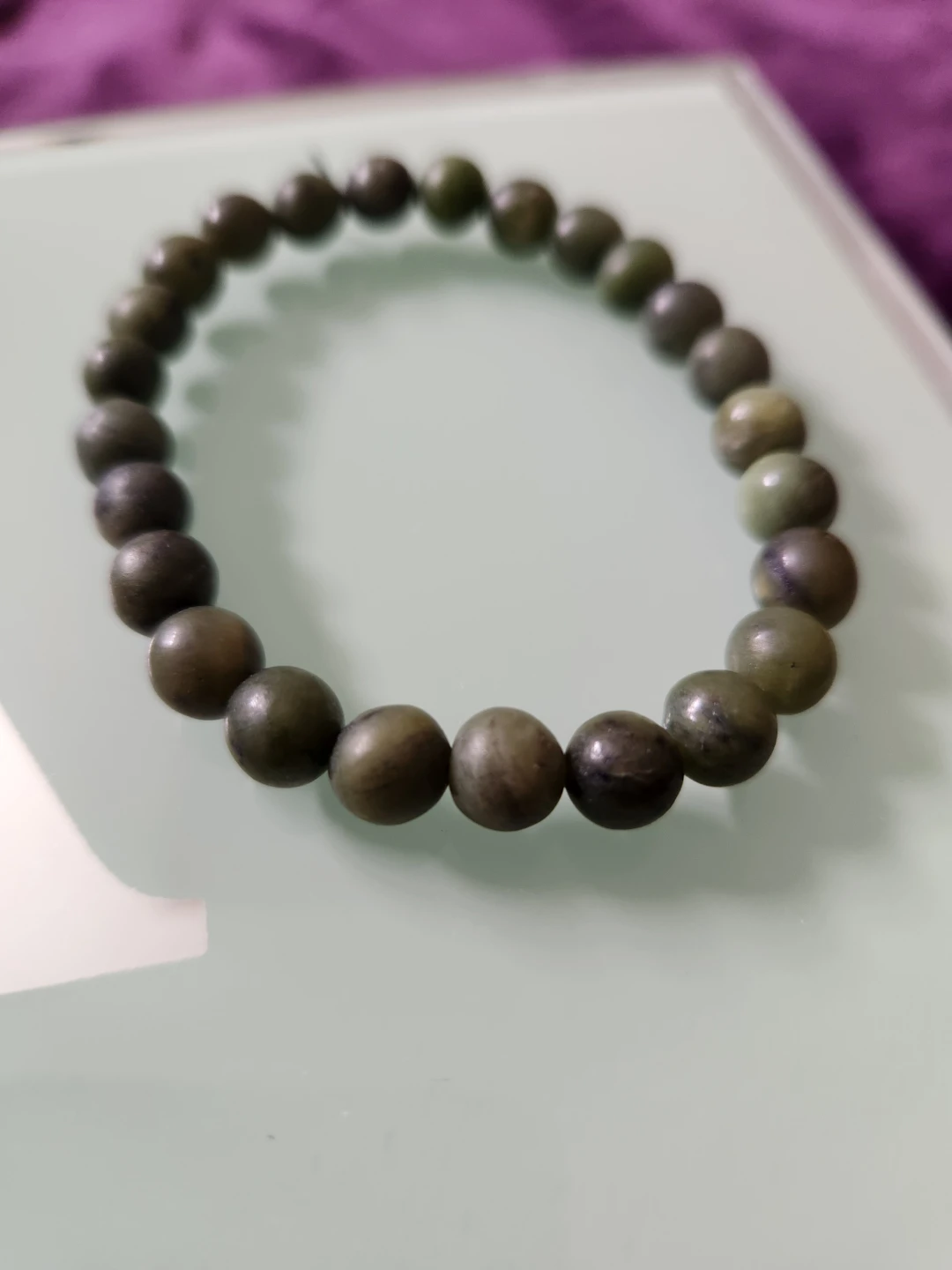 Jade Stone Beaded Bracelet