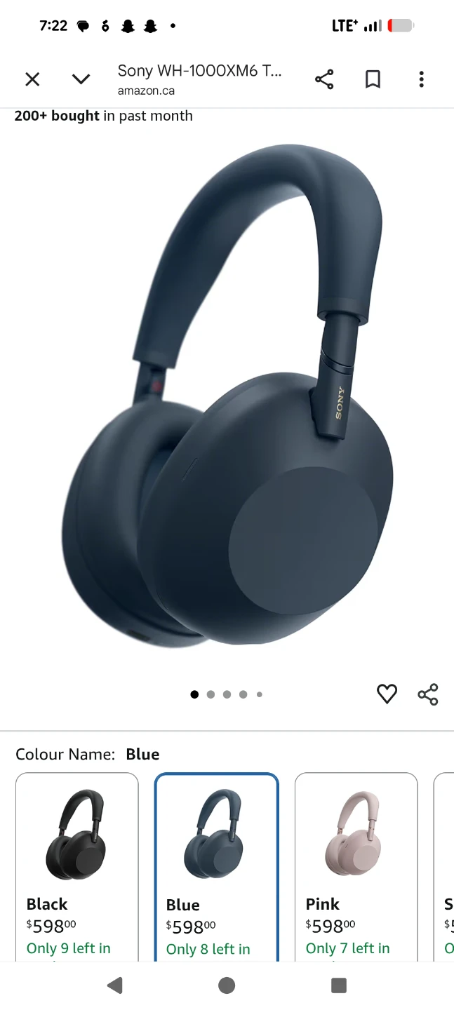Sony WH-1000XM6 Noise Cancelling Headphones