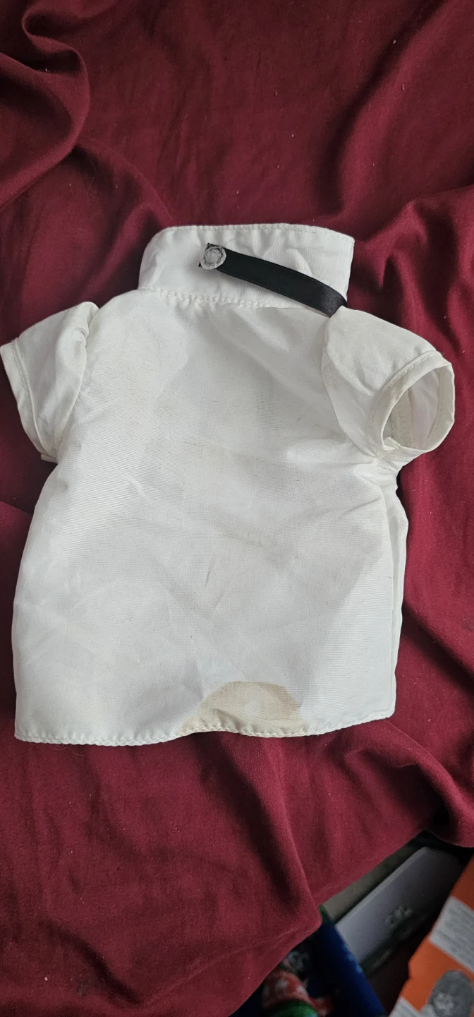 Doll Clothes White Blouse with Black Tie - photo 2