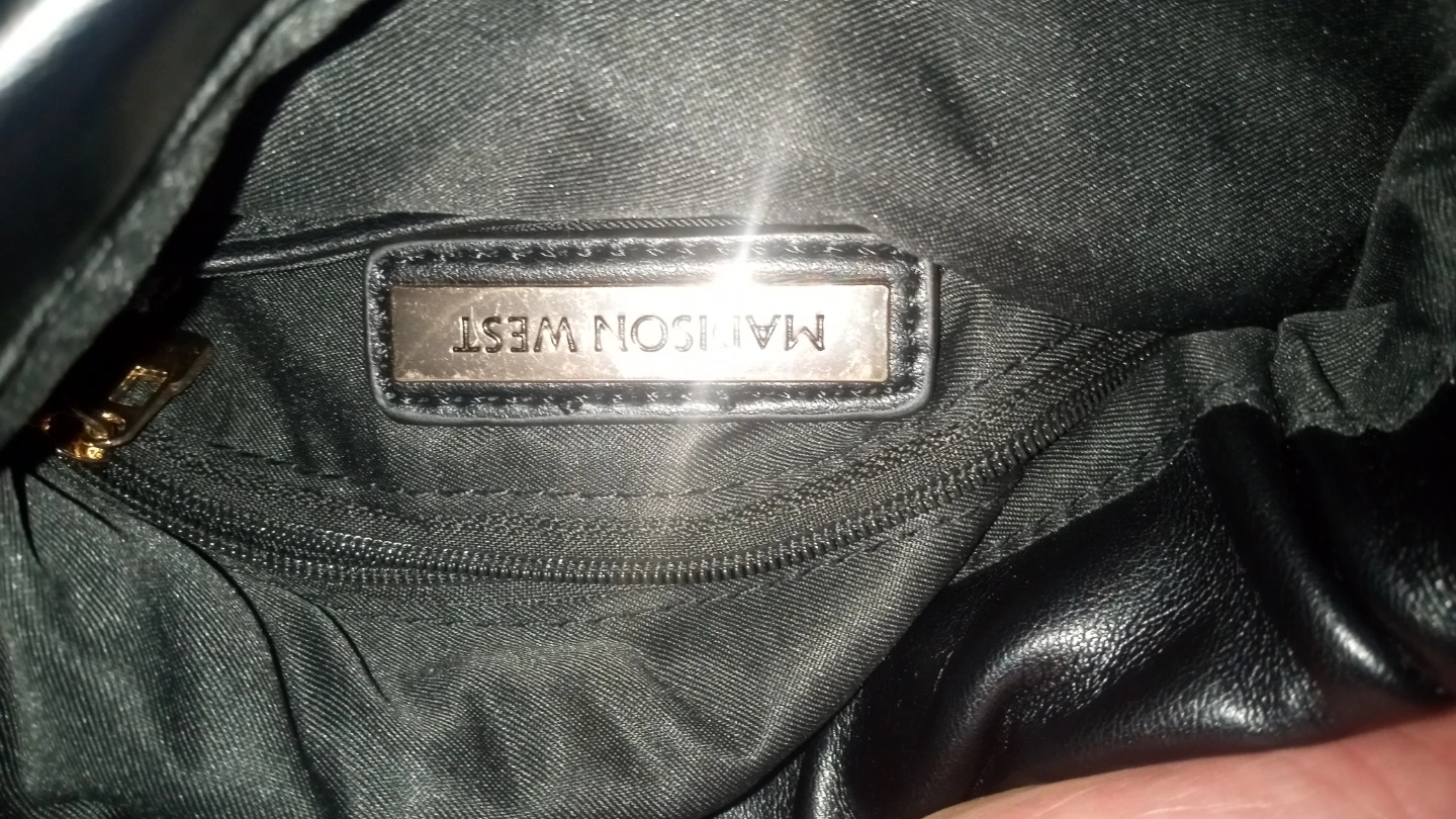 Madison West Black Real Leather Chain Shoulder Bag - photo 3