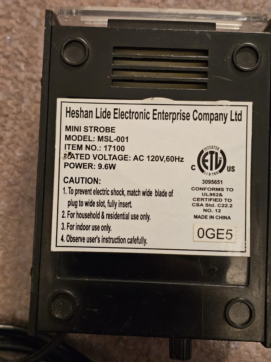 Heshan Lide Mini Strobe Light MSL-001 - photo 2