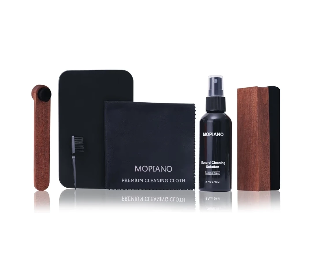 Mopiano Vinyl Record Cleaning Kit 6in1 LP Cleaner Velvet Brush