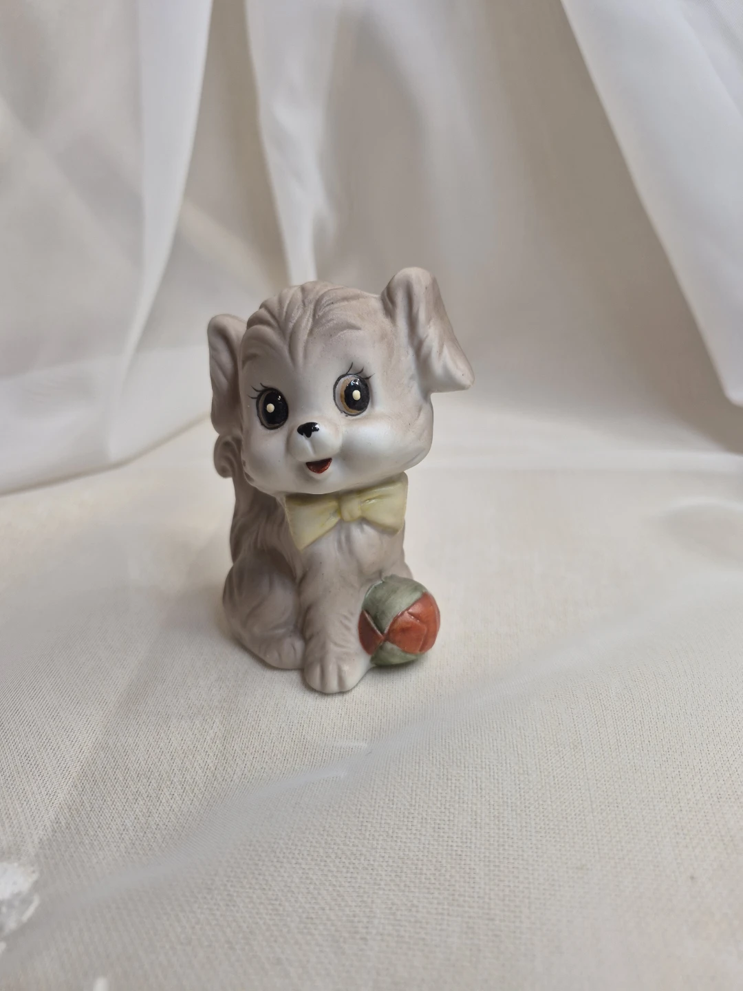 So Cute 3 1/2" Vintage Porcelain Puppy - photo 4