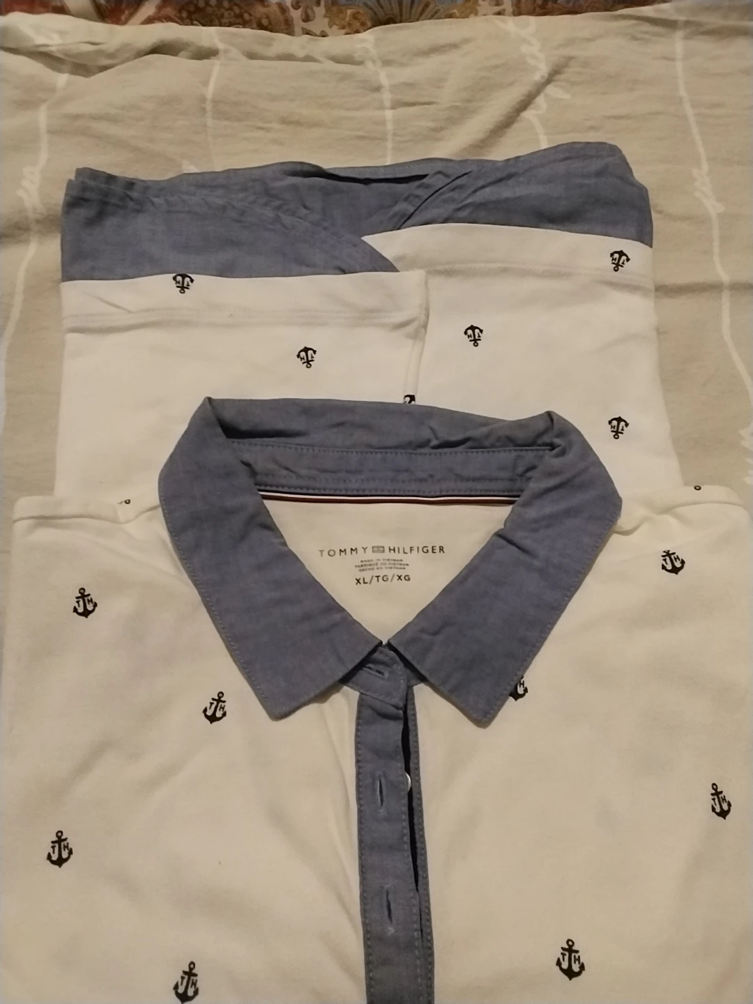 Tommy Hilfiger White Anchor Print Polo Shirt XL/TG/XG - photo 2