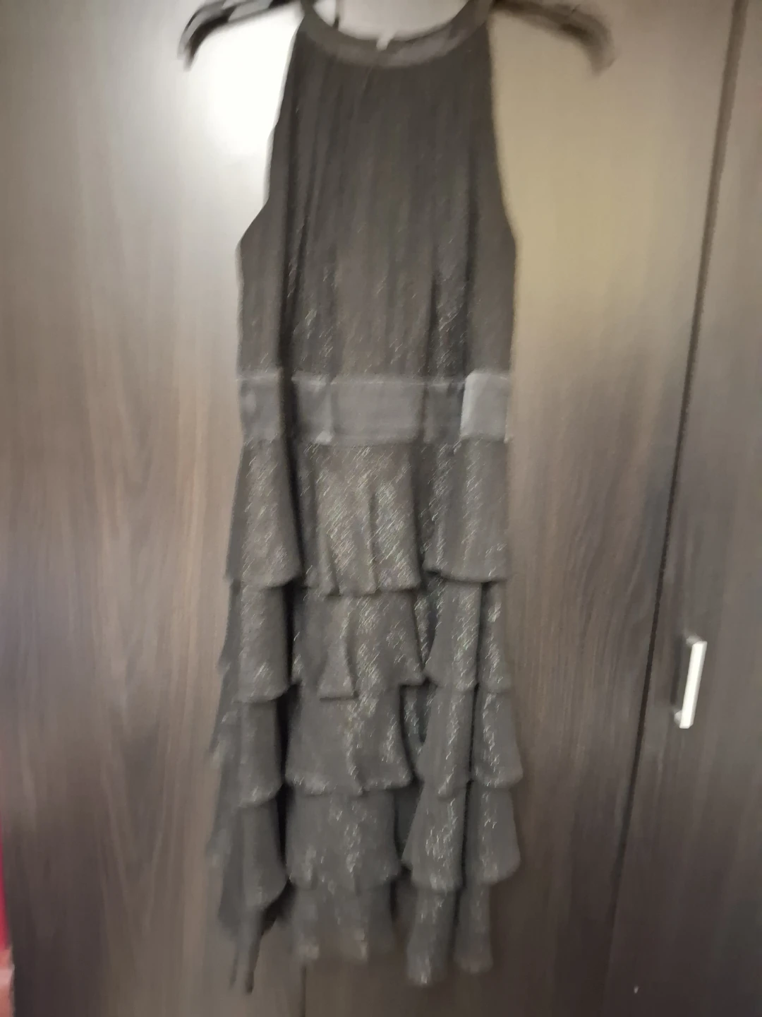 Black Halter Neck Tiered Dress - photo 3