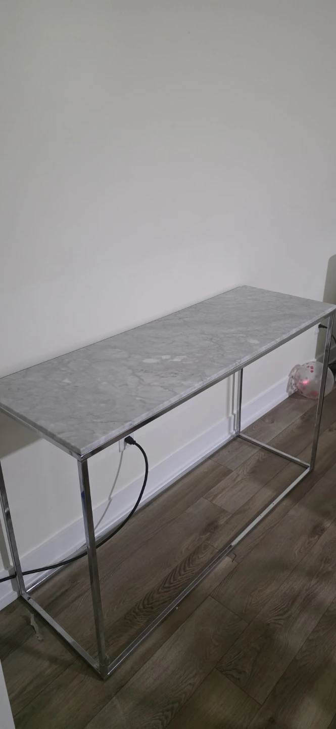 Marble Top Console Table with metal Frame