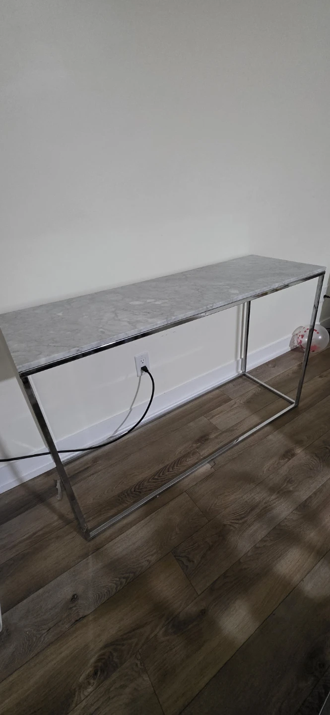 Marble Top Console Table with metal Frame - photo 2
