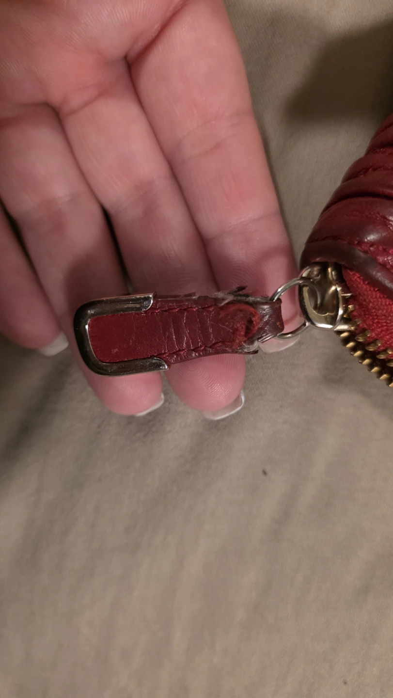 Coach Red Leather Accordion Zip Wallet - photo 2