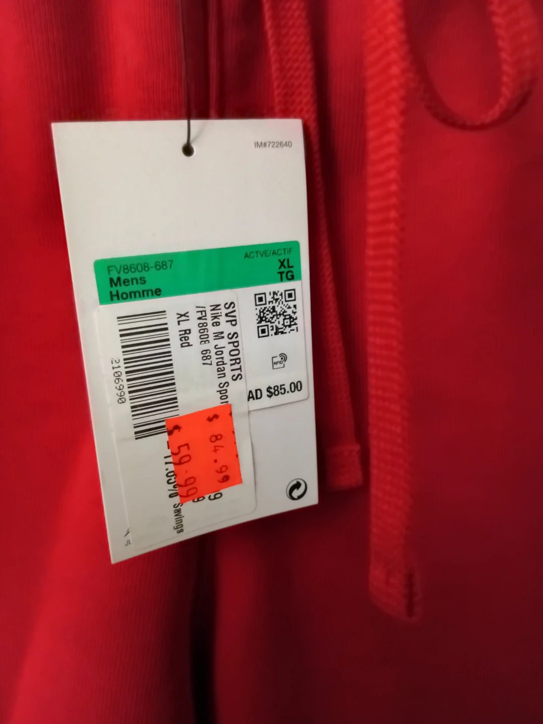 Jordan Red Sweatpants - Standard Fit - photo 4