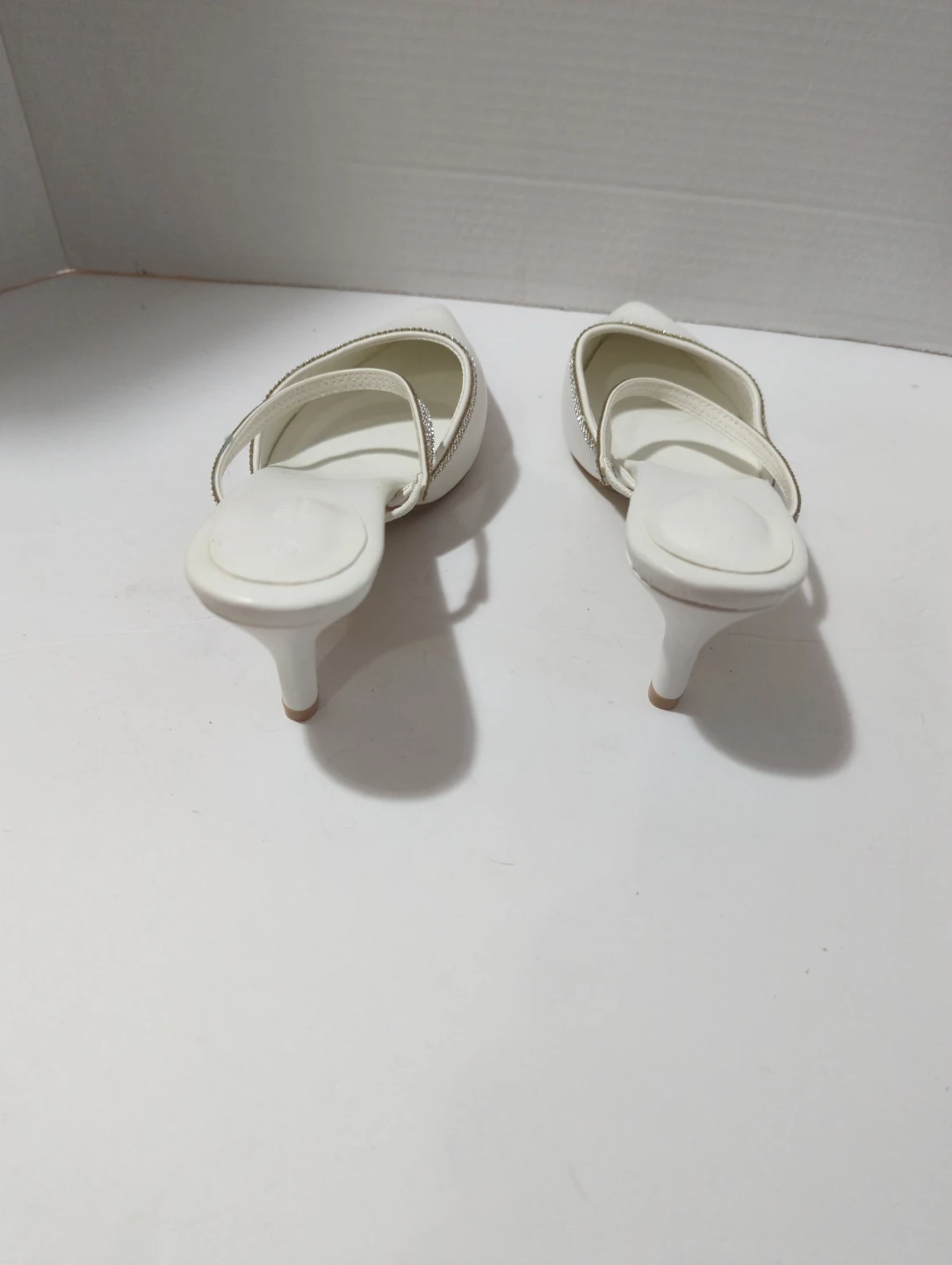 White Mules with Rhinestone Detail - photo 3