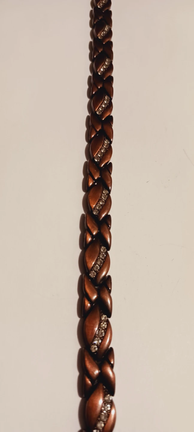 New!! Copper Magnetic Bracelet with Rhinestones - photo 4