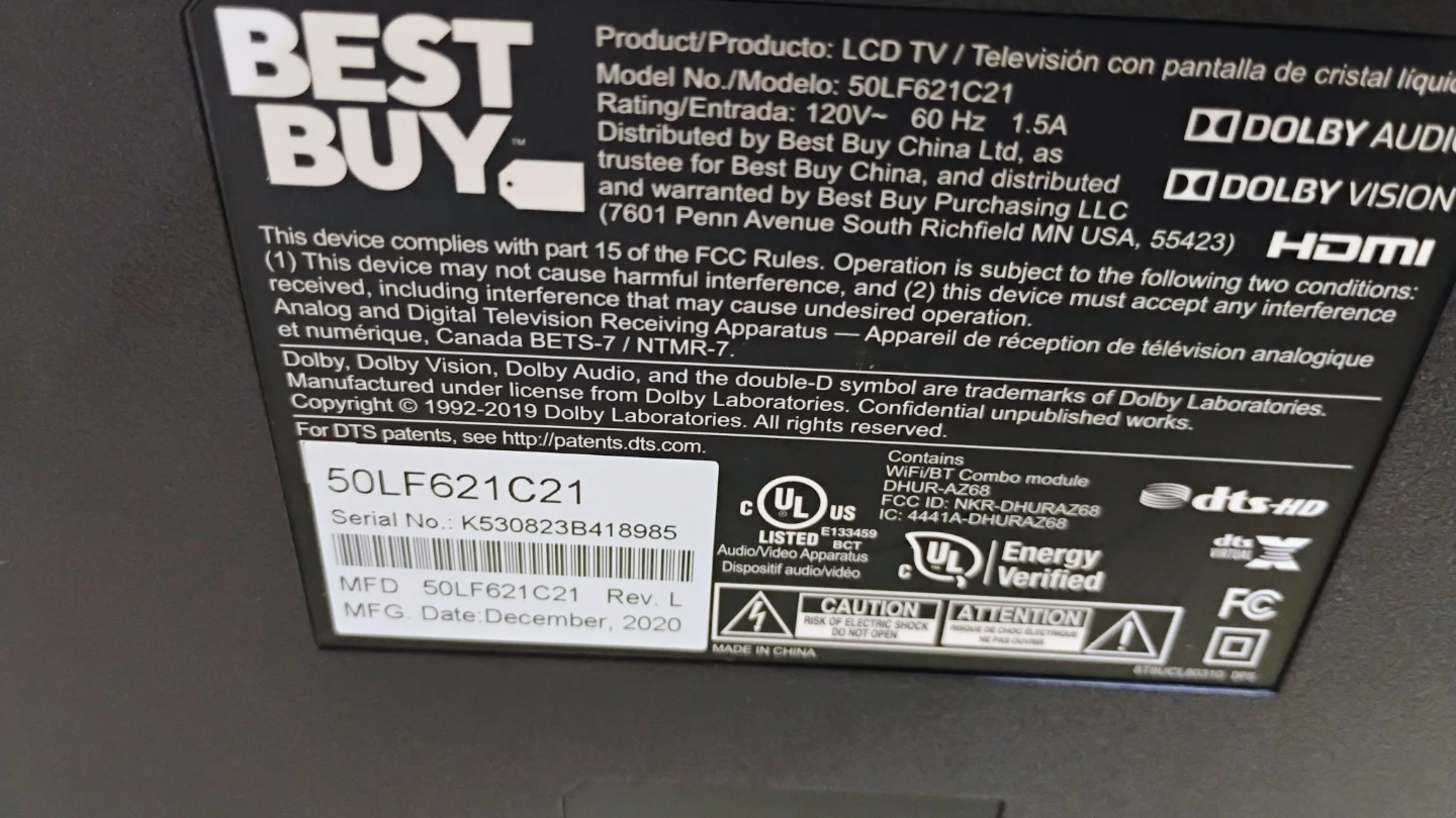 Toshiba 50" 4K UHD Smart TV - 50LF621C21