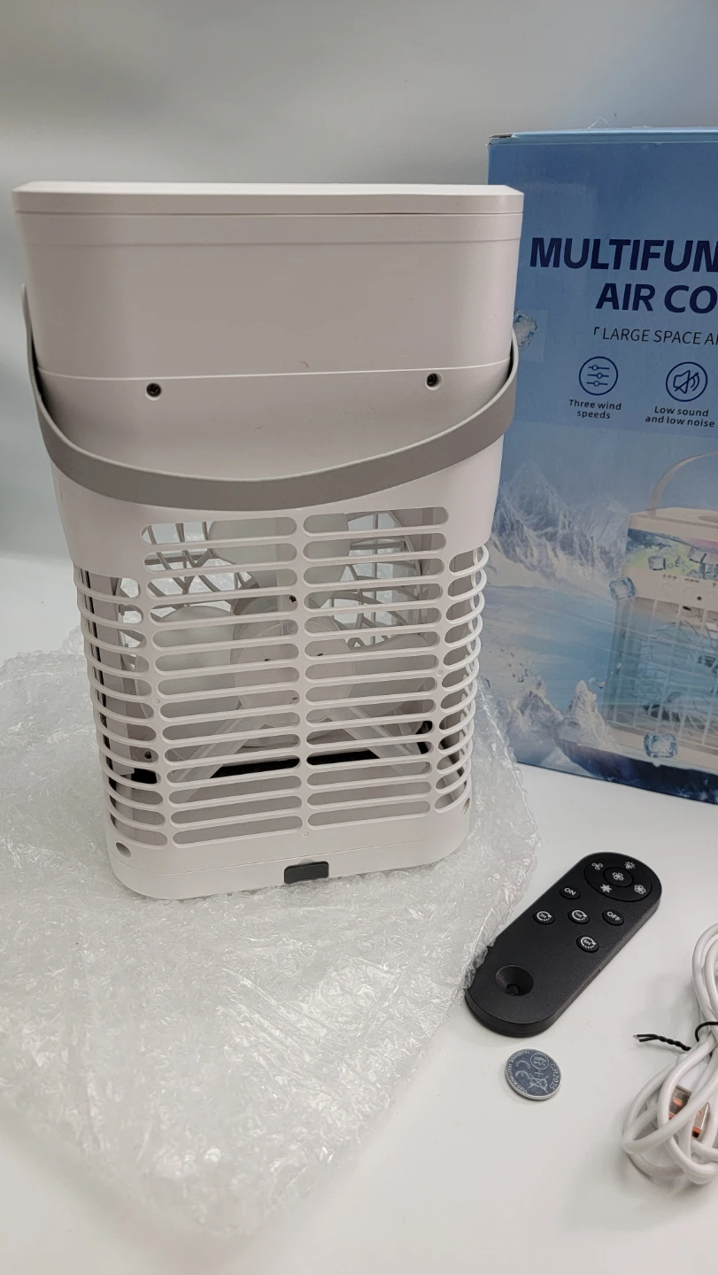 Portable Air Cooler Fan AC, 1500ML Tank Remote RGB USB, 3 Speed - photo 3