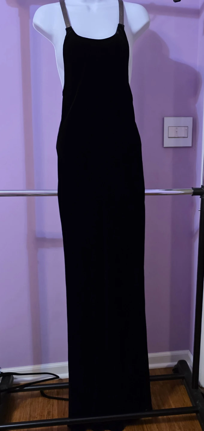 Lauren Ralph Lauren Black Velvet Halter Dress Size 10 - photo 3