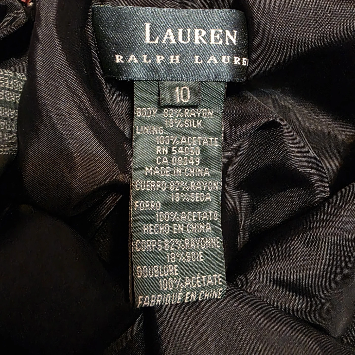 Lauren Ralph Lauren Black Velvet Halter Dress Size 10 - photo 5