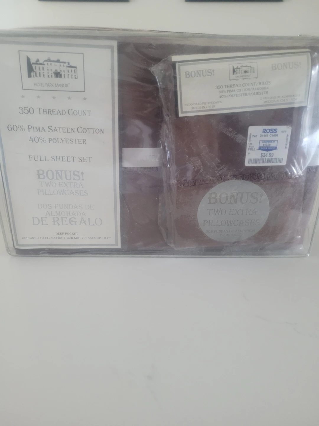Hotel Park Manor Full Sheet Set
