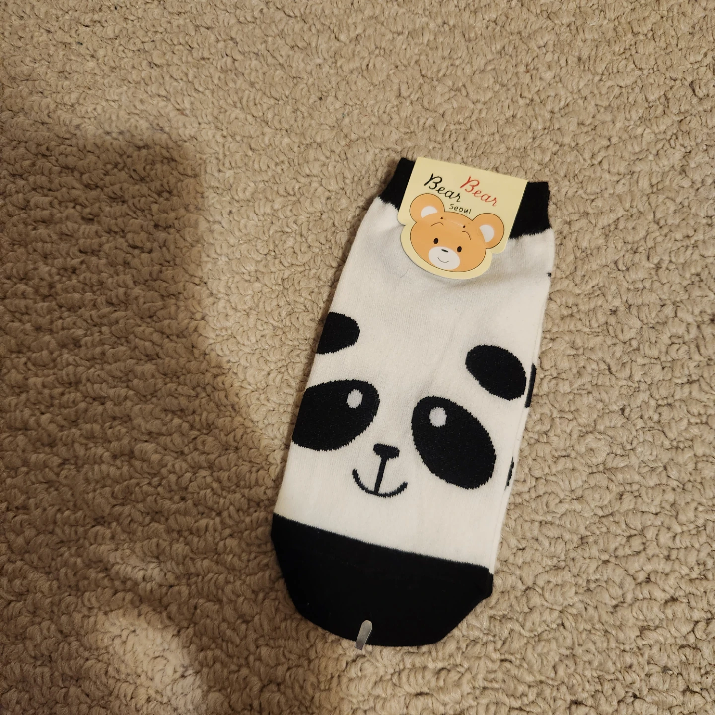 Bear Bear Panda Face Socks