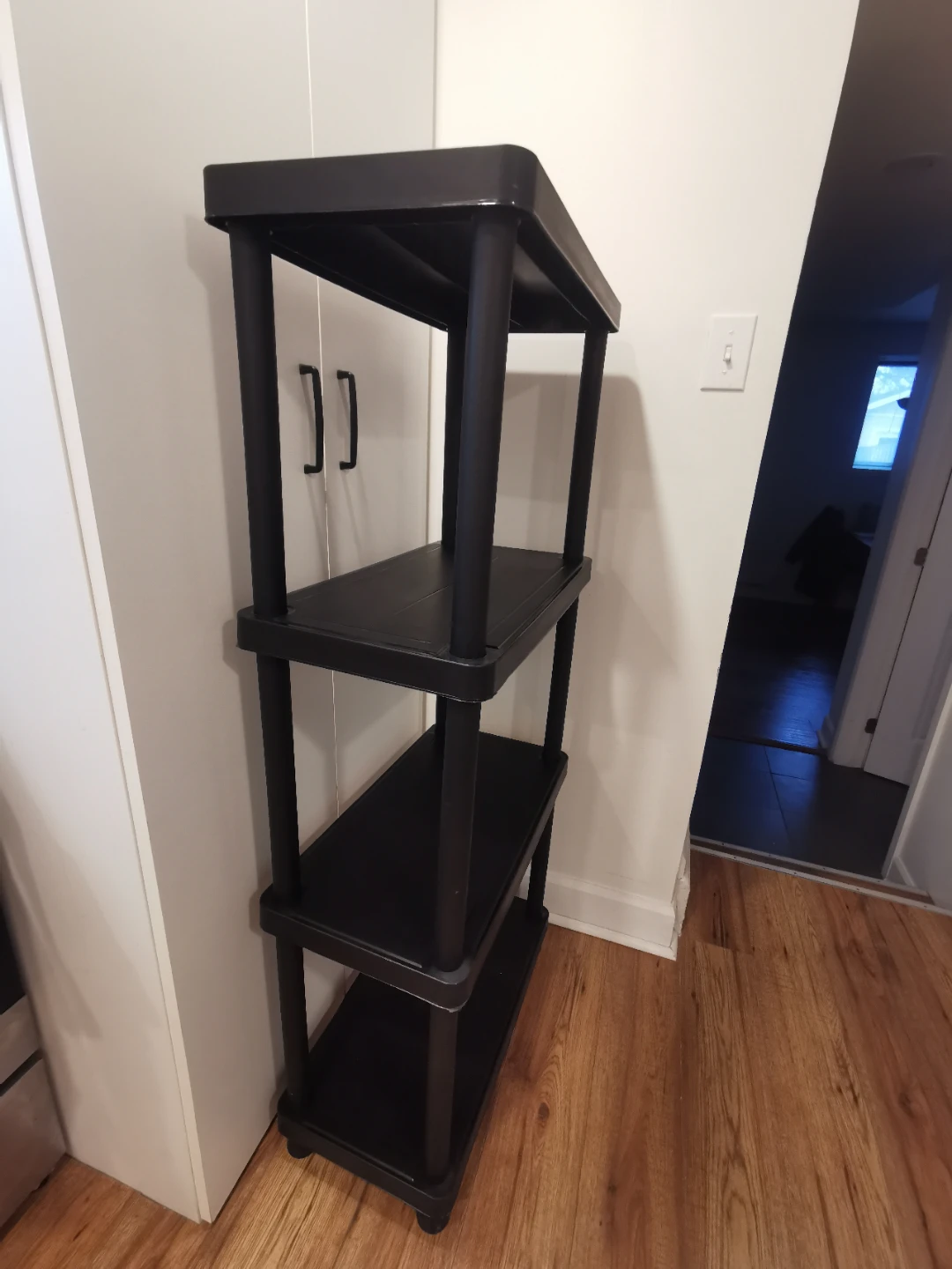 Black Shelf Plastic Storage Unit - photo 2
