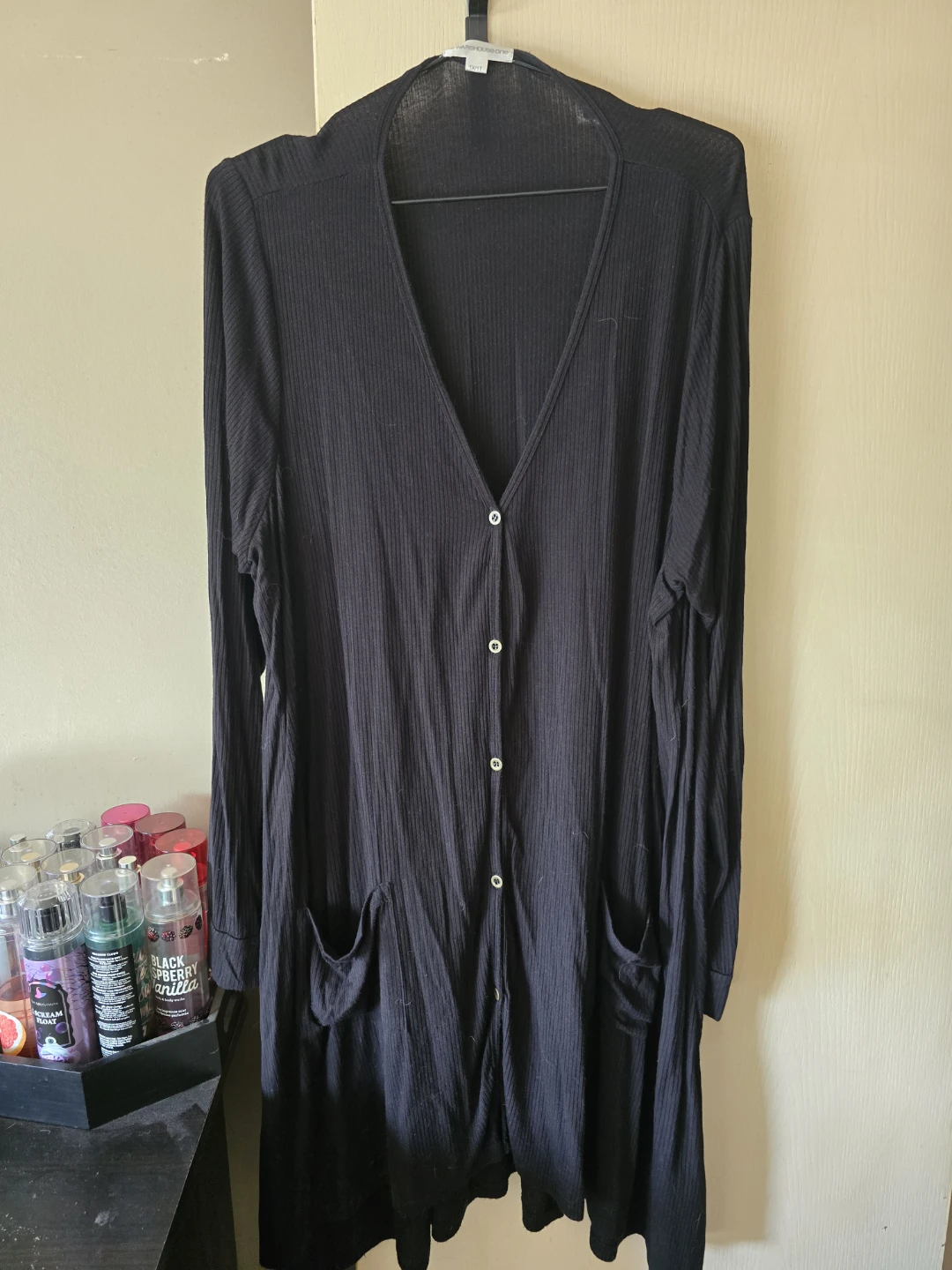 Warehouse One Black Cardigan - Size 1X