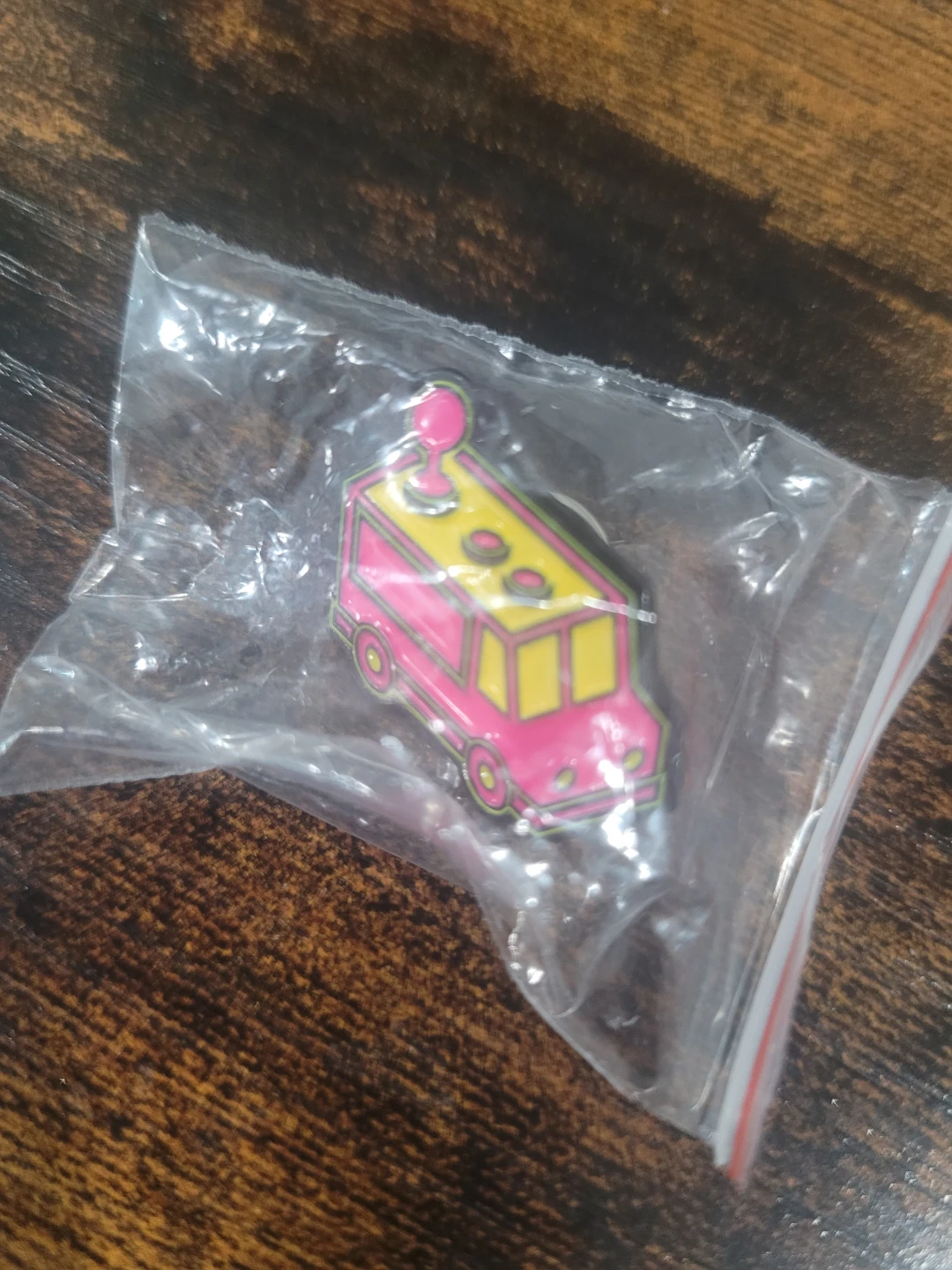 Pink and Yellow Ice Cream Truck Enamel Pin