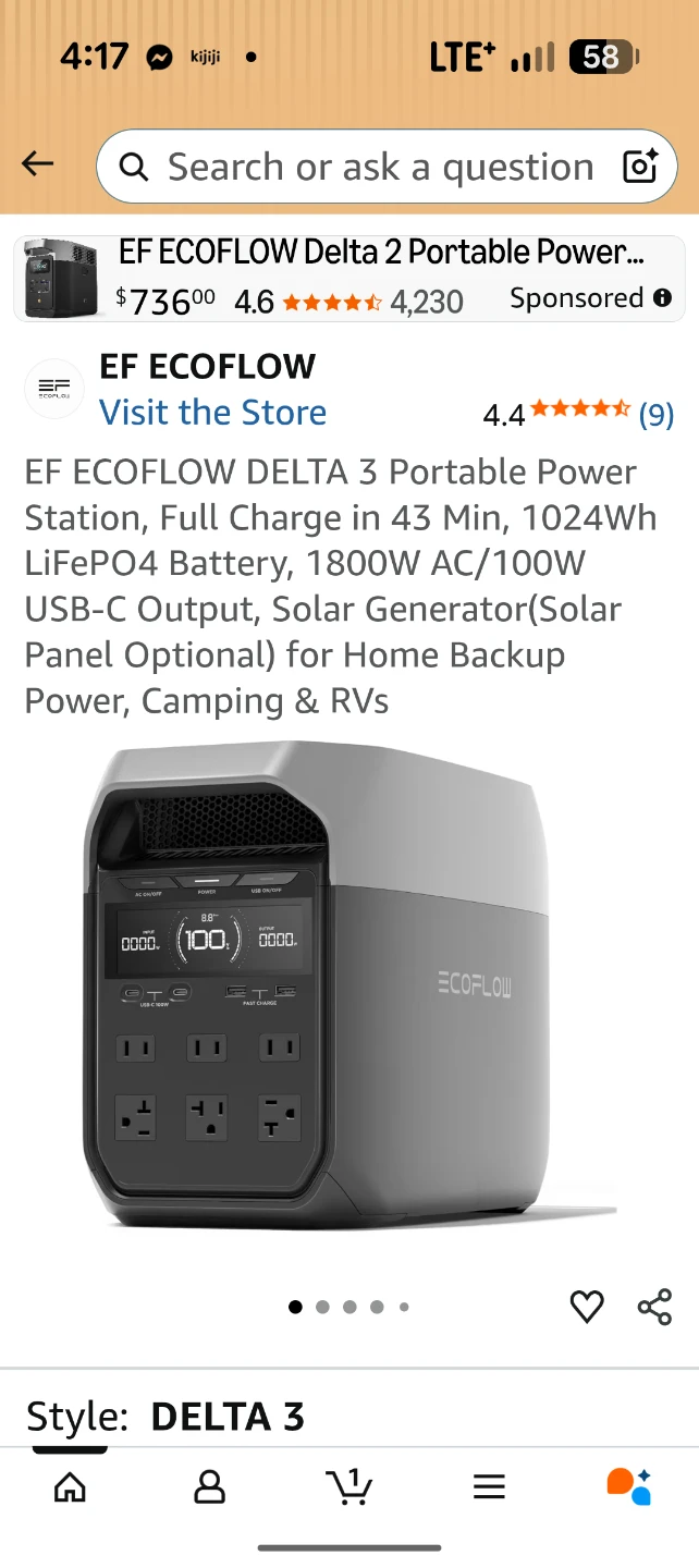 ECOFLOW Delta 3 Portable Power Station