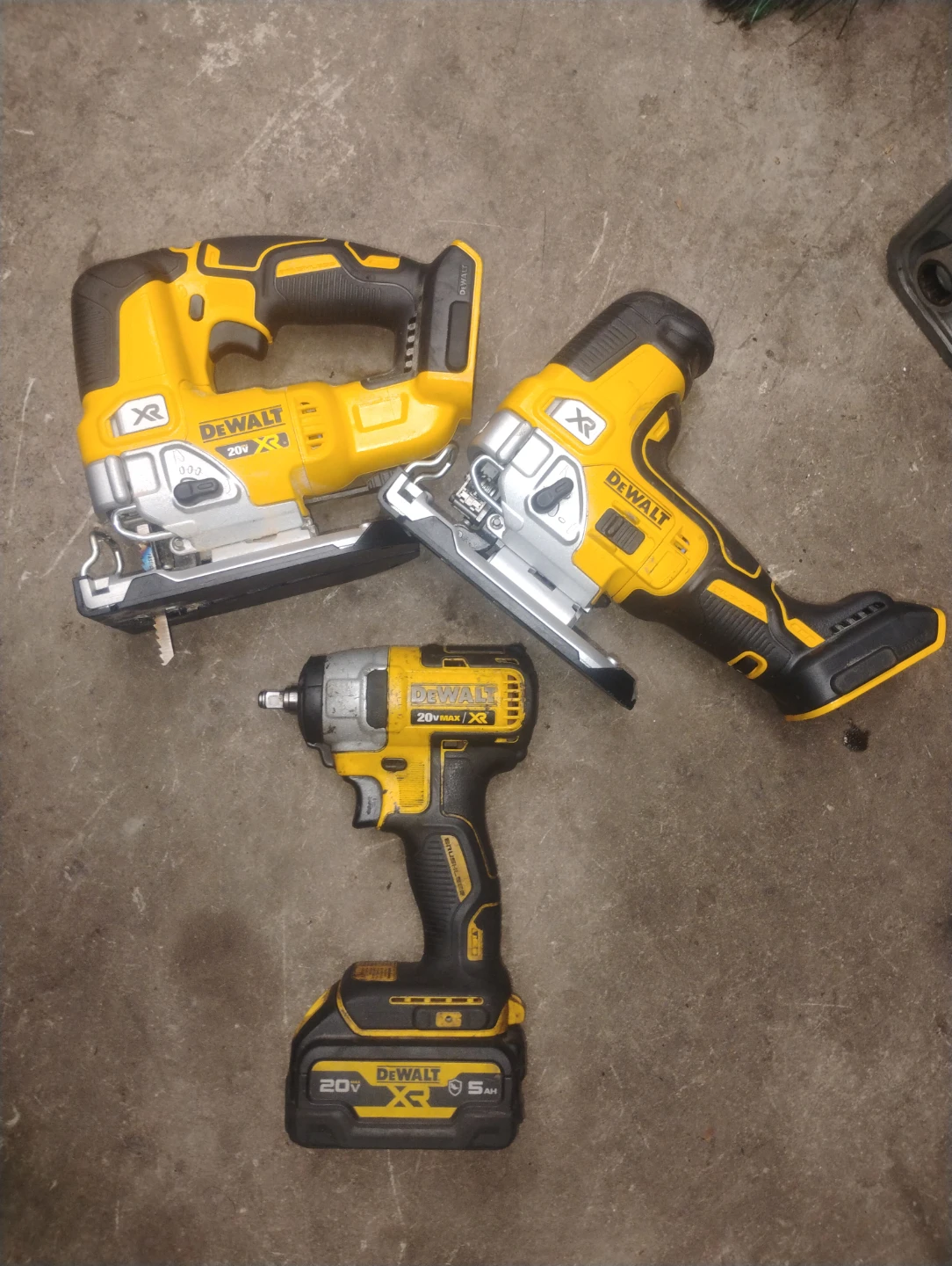 DeWalt 20V XR tools together