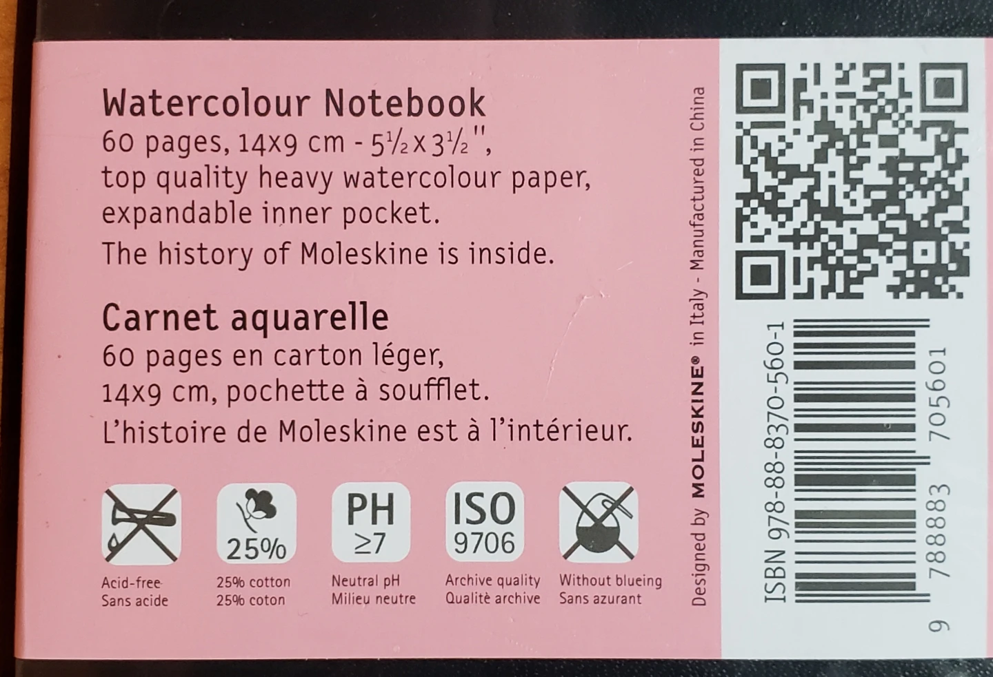 Moleskine Watercolour Notebooks: 21x13cm & 14x9cm - photo 3