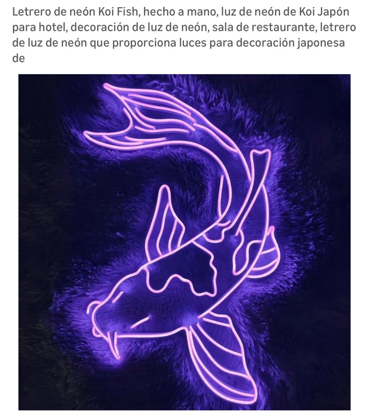 Koi Fish Neon Sign Light - photo 5