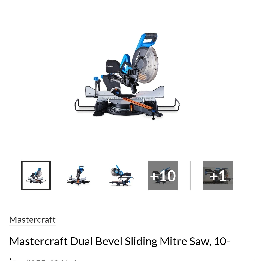 Mastercraft Dual Bevel Sliding Mitre Saw 10" - photo 4