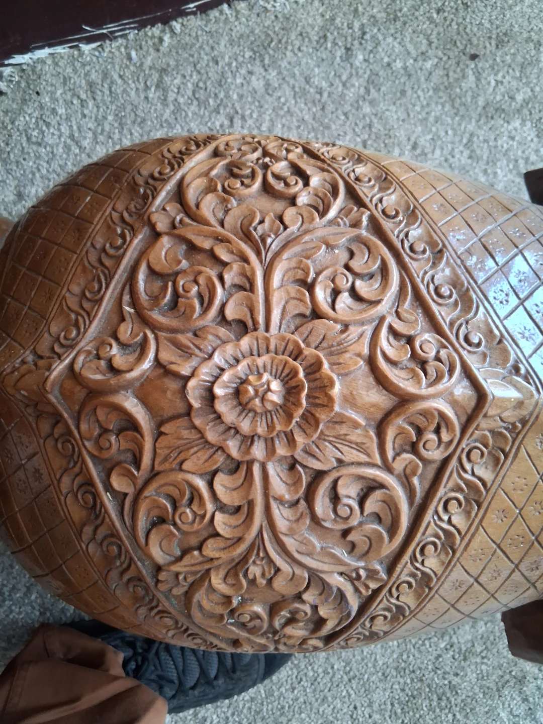 Carved Wooden Elephant Figurine - photo 4