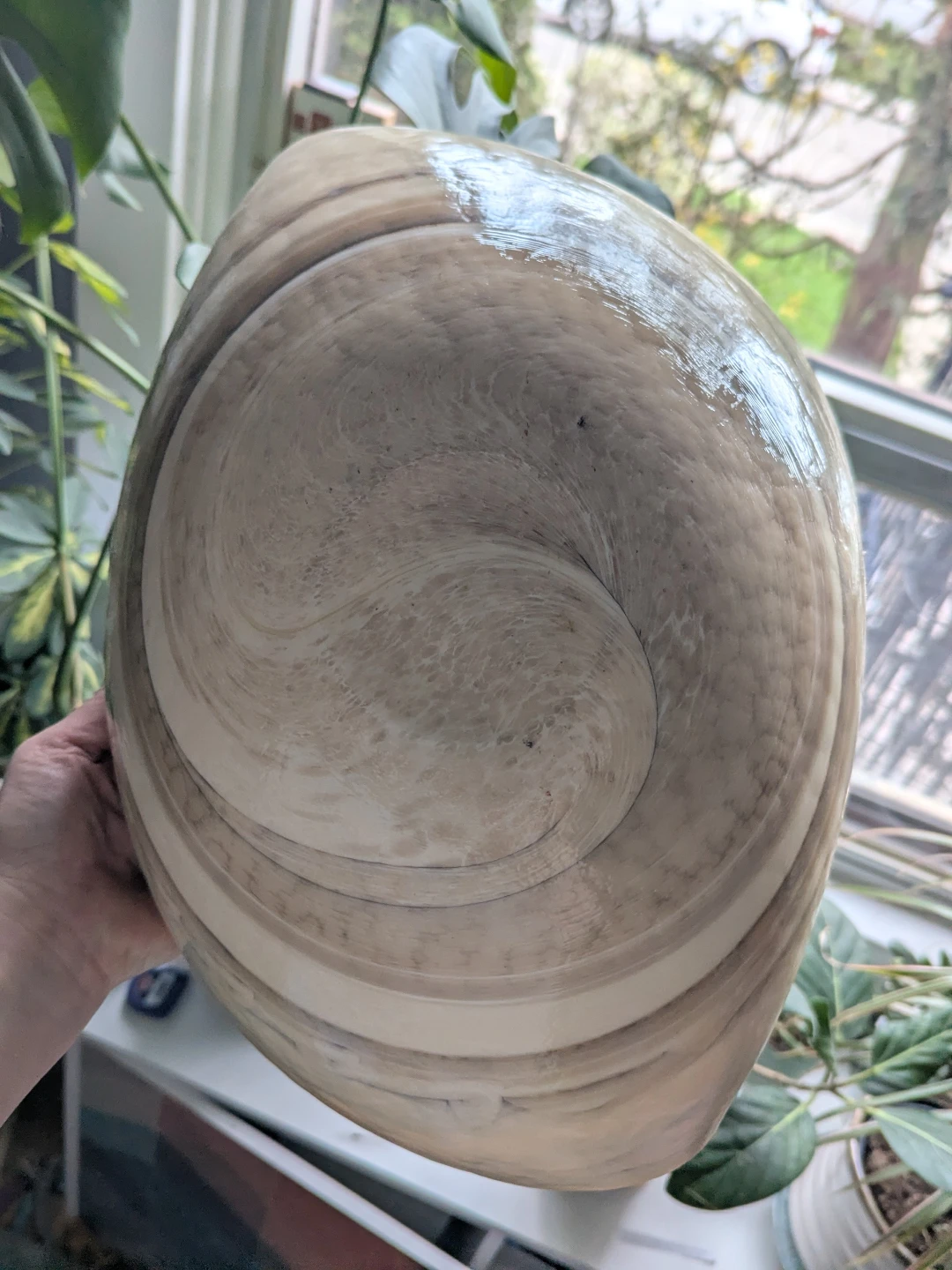 Large Swirl Decorative Bowl Vase - photo 3