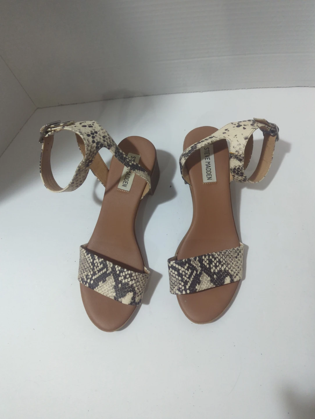 Steve Madden Snake Print Block Heel Sandals - photo 2