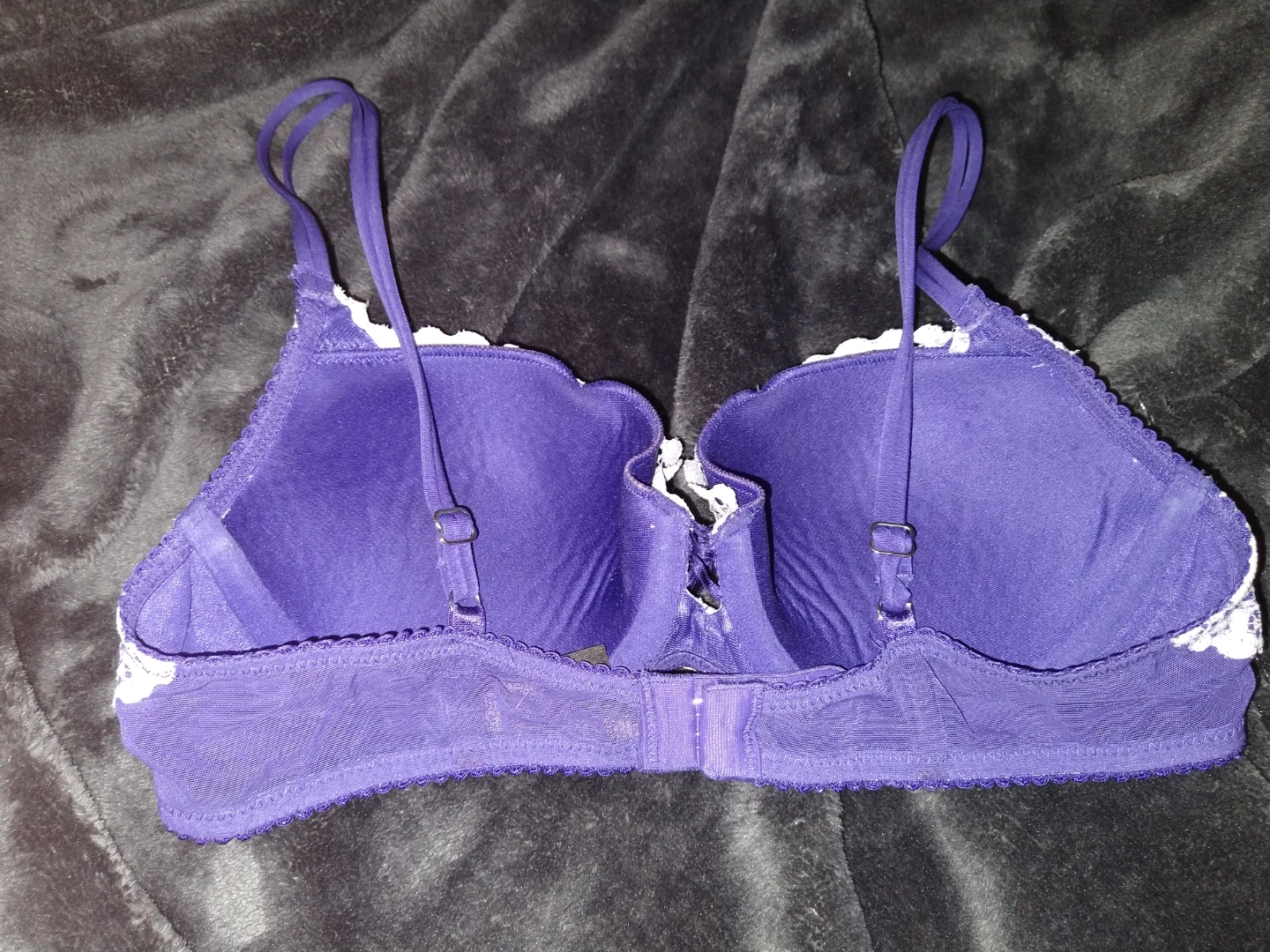 Victoria's Secret Bra 34B Purple/ Indigo Lace Very Sexy Balconet - photo 5