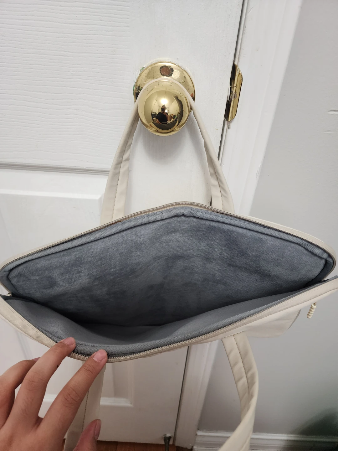 13" Padded Laptop Bag with Handles - Cream - photo 3