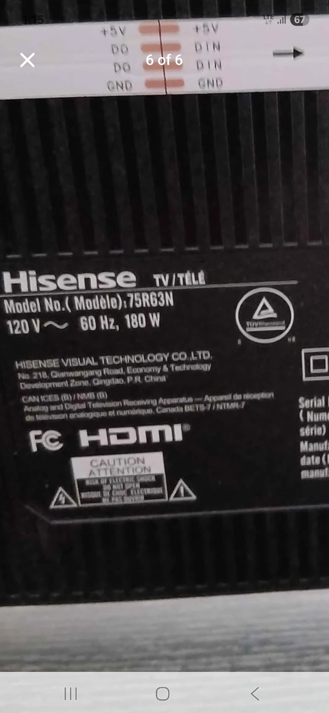 Hisense 75R63N 75" 4K UHD Smart TV