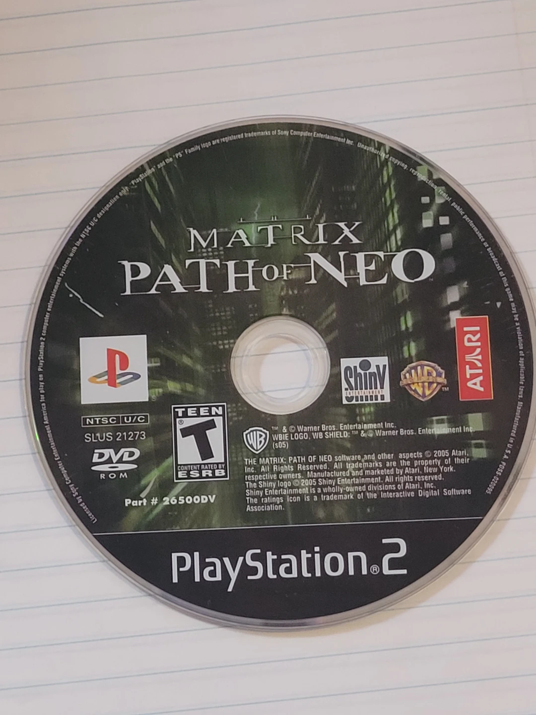 PlayStation 2 Game: Matrix Path of Neo