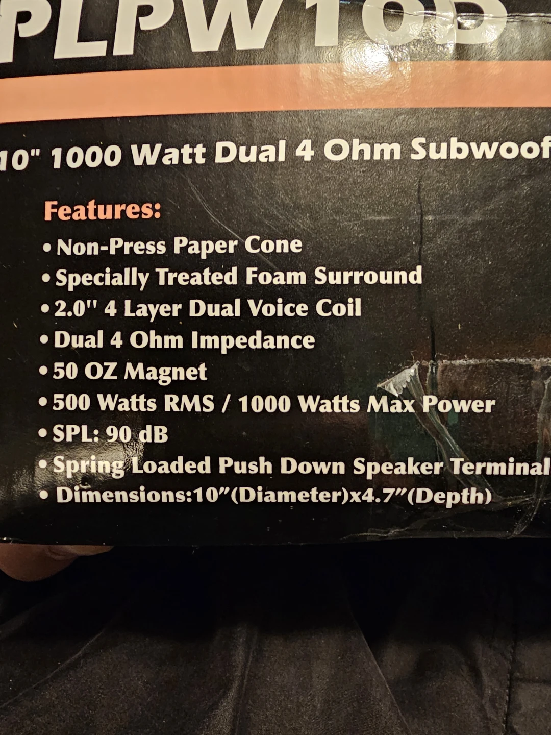 2 Pyle PLPW10D 10" 1000 Watt Dual 4 Ohm Subwoofer - photo 3