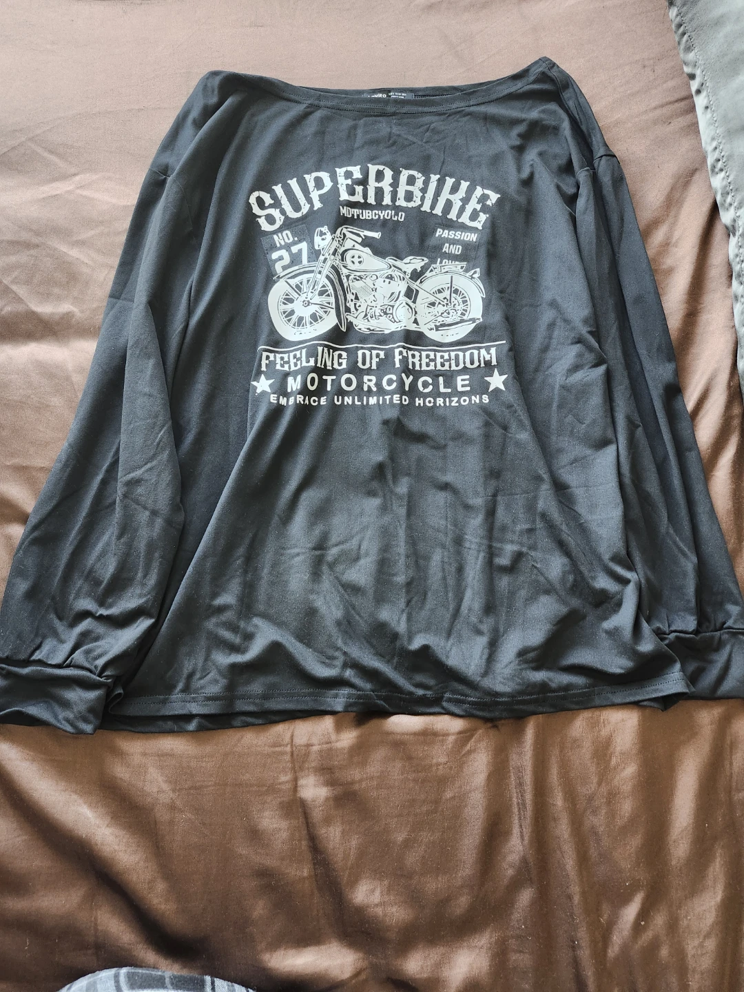 Lovito Superbike Graphic Long Sleeve Shirt