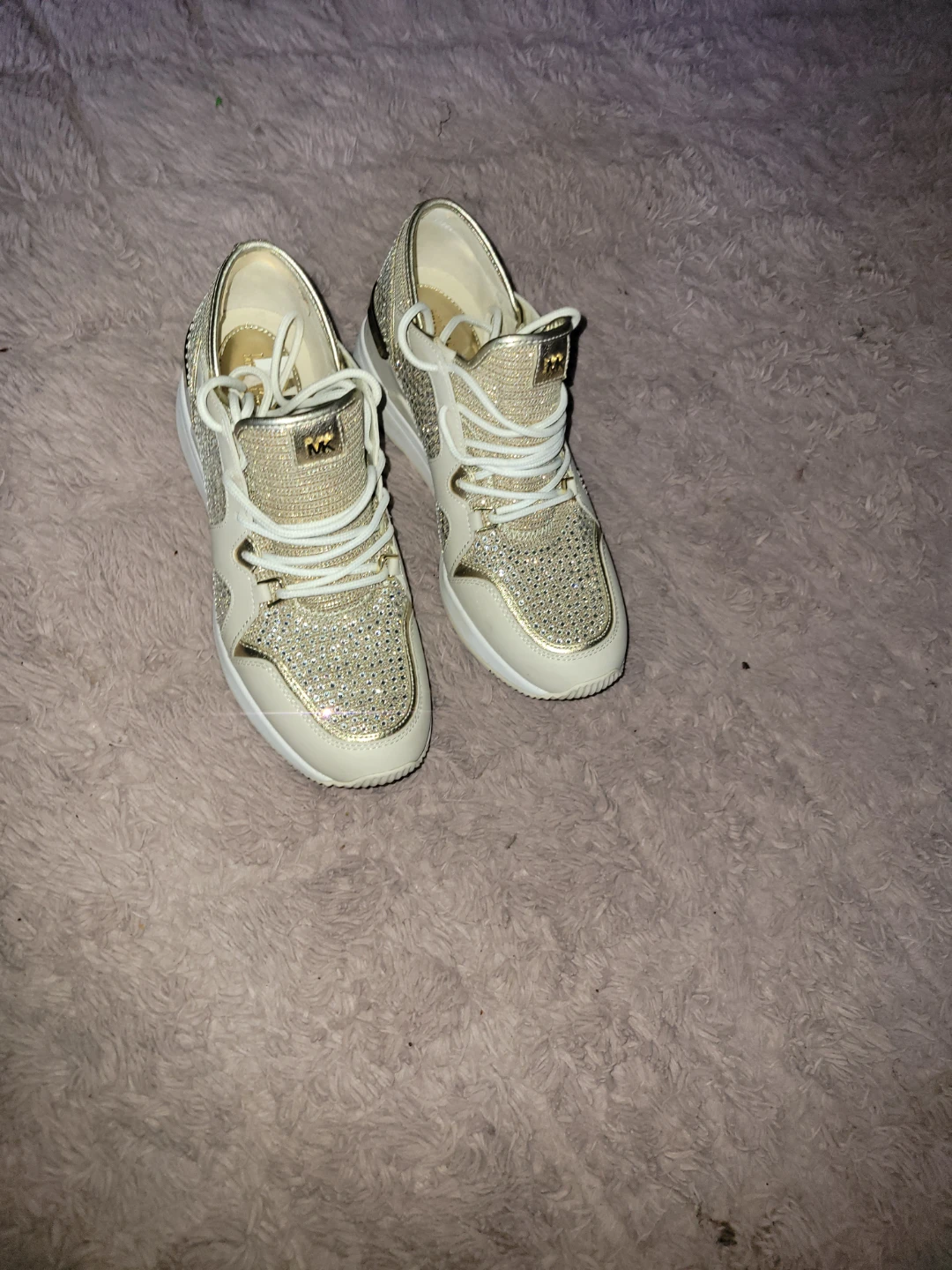 Michael Kors Gold Glitter Sneakers