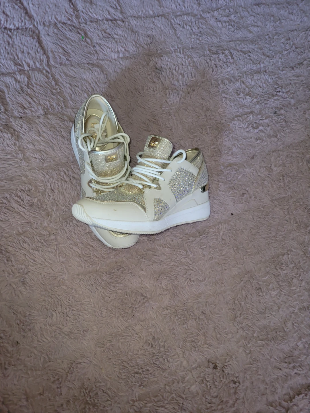 Michael Kors Gold Glitter Sneakers - photo 2
