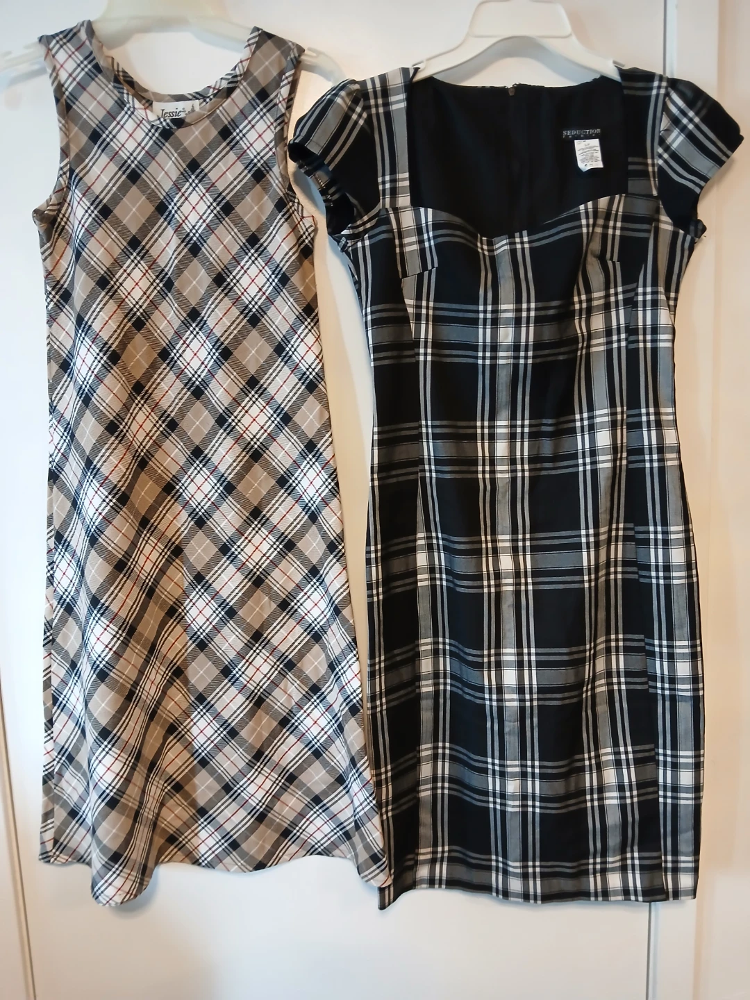 Jessie Plaid Dress & Seduction Black Plaid. Both Small. $12 EA.